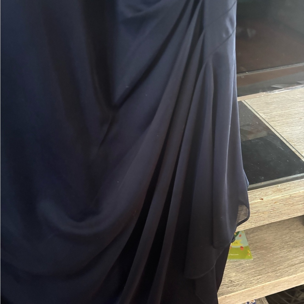 Xscape Navy Beaded Cap-Sleeve Midi Dress - Picture 5 of 11